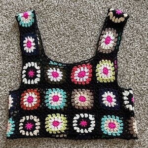 Multicolor Crochet Pattern Tank Top